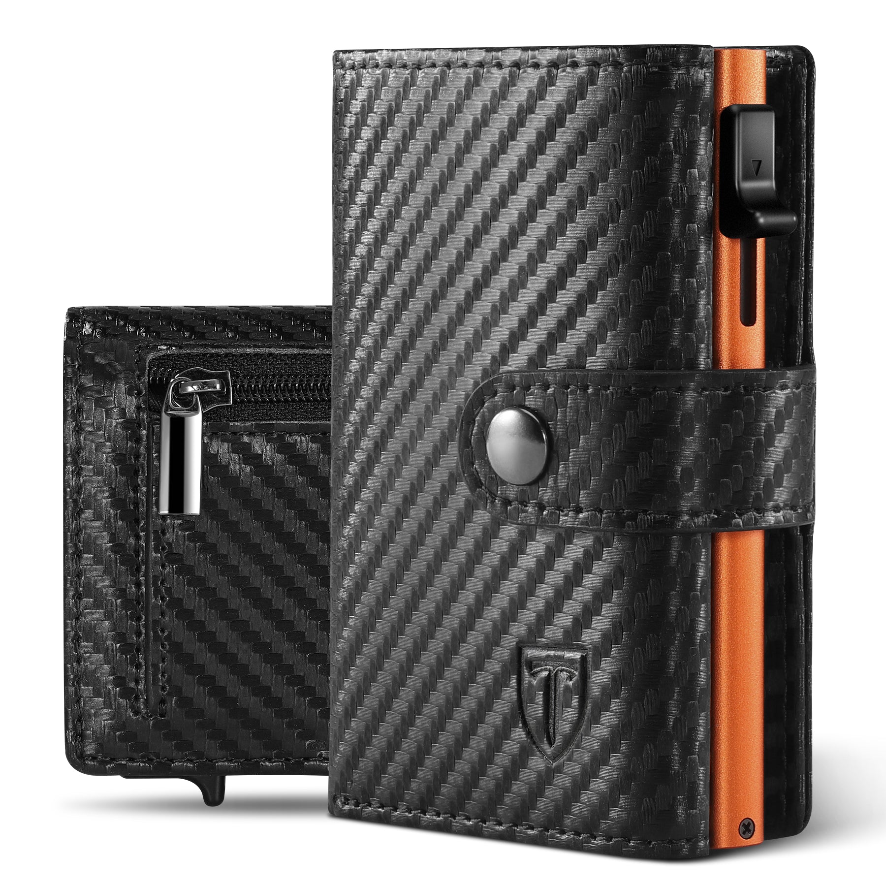 Protezione Rfid Portatessere E Porta Banconote CARBON Zip Porta Carte di Credito Protezione Rfid Portatessere E Porta Banconote CARBON Zip Porta Carte di Credito